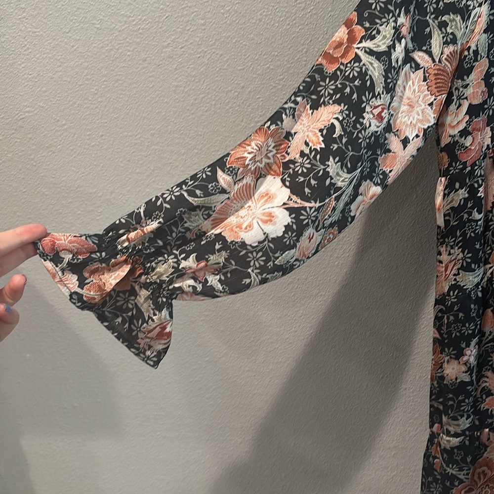 Vici Black and Pink Floral Dress - Picture 2 of 4